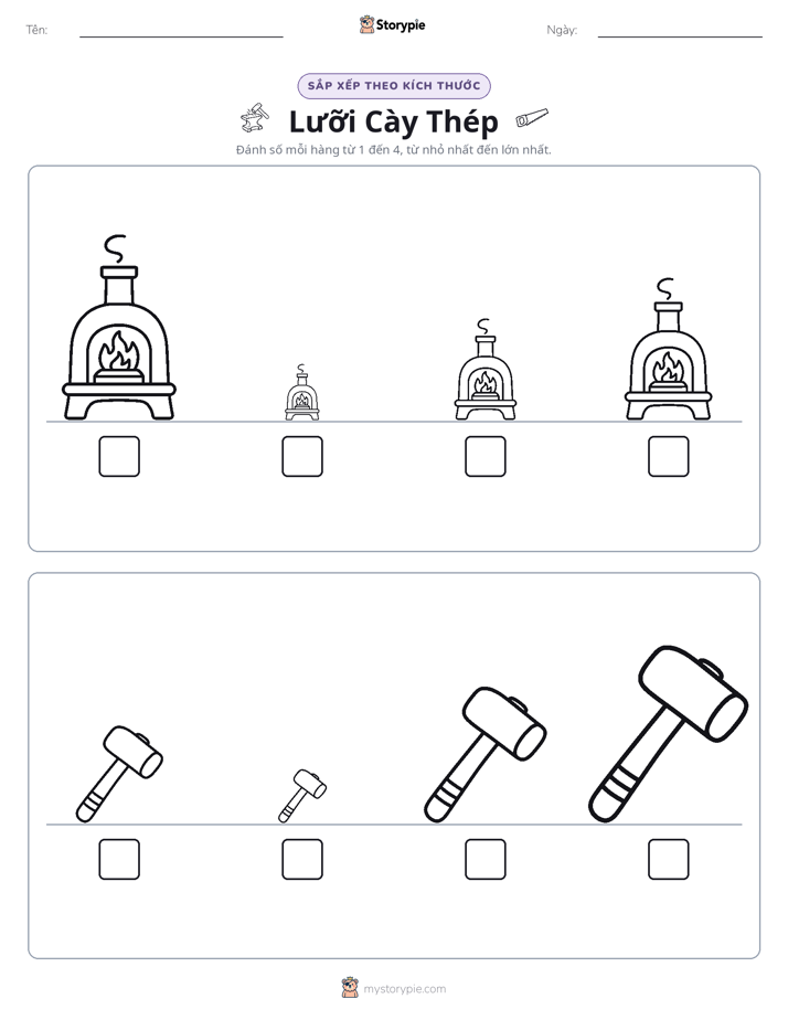 Thứ Tự Kích Thước