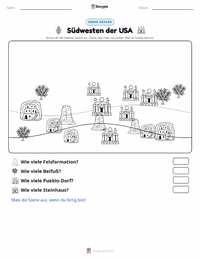 Südwesten (USA) druckbare Arbeitsblatt Vorschau