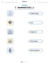 Southwest (U.S.) printable worksheet for kids