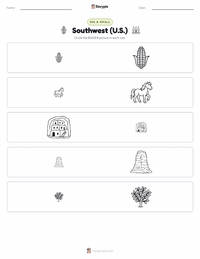 Southwest (U.S.) printable worksheet preview