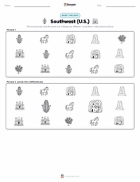 Southwest (U.S.) printable worksheet preview
