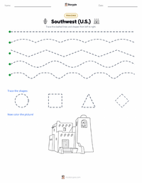Southwest (U.S.) printable worksheet preview