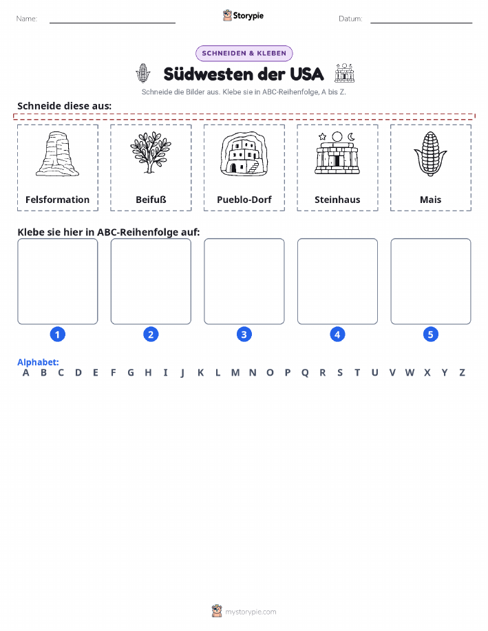 Schneiden & Einfügen Alphabet