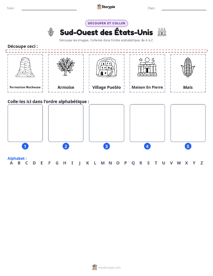 Découper & Coller l'Alphabet