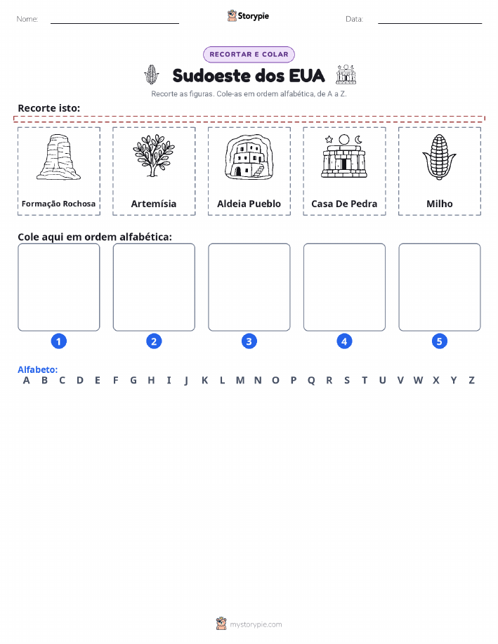 Recortar & Colar Alfabeto