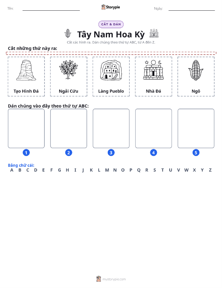 Cắt & Dán Chữ Cái