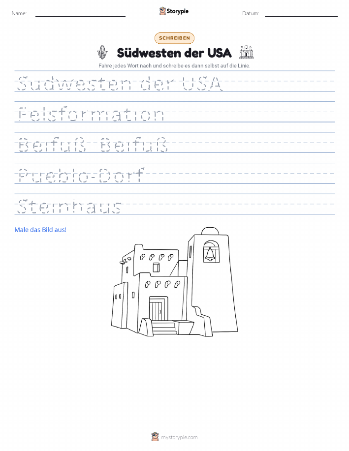 Schreibübung