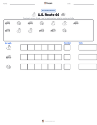 U.S. Route 66 printable worksheet preview