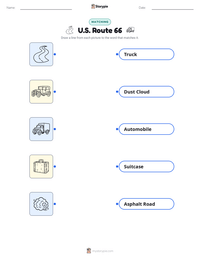 U.S. Route 66 printable worksheet preview