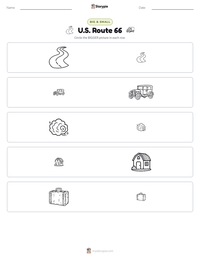U.S. Route 66 printable worksheet preview