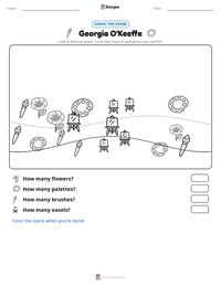 Georgia O'Keeffe printable worksheet preview