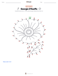 Georgia O'Keeffe printable worksheet preview