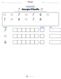 Georgia O'Keeffe printable worksheet preview
