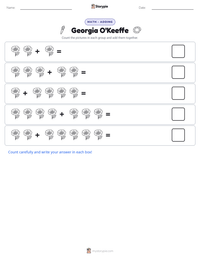 Georgia O'Keeffe printable worksheet preview