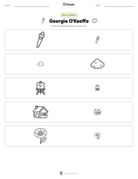 Georgia O'Keeffe printable worksheet preview