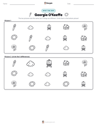 Georgia O'Keeffe printable worksheet preview