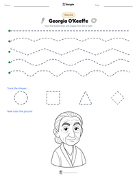 Georgia O'Keeffe printable worksheet preview