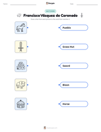 Francisco Vásquez de Coronado printable worksheet for kids