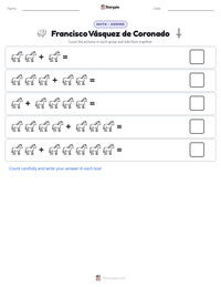 Francisco Vásquez de Coronado printable worksheet preview