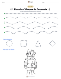 Francisco Vásquez de Coronado printable worksheet preview