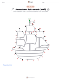 Jamestown Settlement (1607) printable worksheet preview