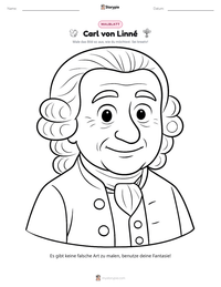 Carl von Linné druckbare Arbeitsblatt Vorschau
