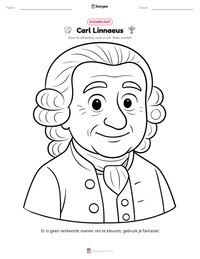 Carl Linnaeus afdrukbare werkblad voorbeeld