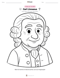 Prévia da folha de atividades imprimível Carl Linnaeus
