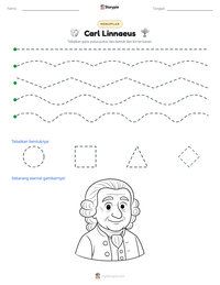 Prabaca lembar kerja cetak Carl Linnaeus