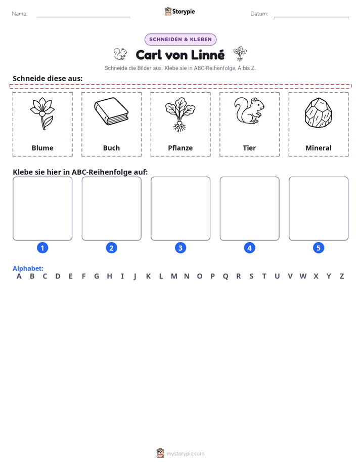 Schneiden & Einfügen Alphabet