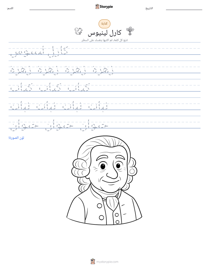 تمرين الكتابة