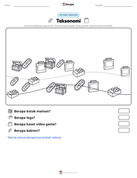 Prabaca lembar kerja cetak Taksonomi