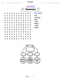 Taxonomy printable worksheet preview
