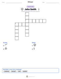 John Smith printable worksheet preview