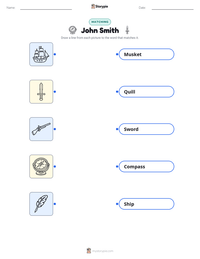 John Smith printable worksheet for kids