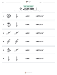 John Smith printable worksheet preview