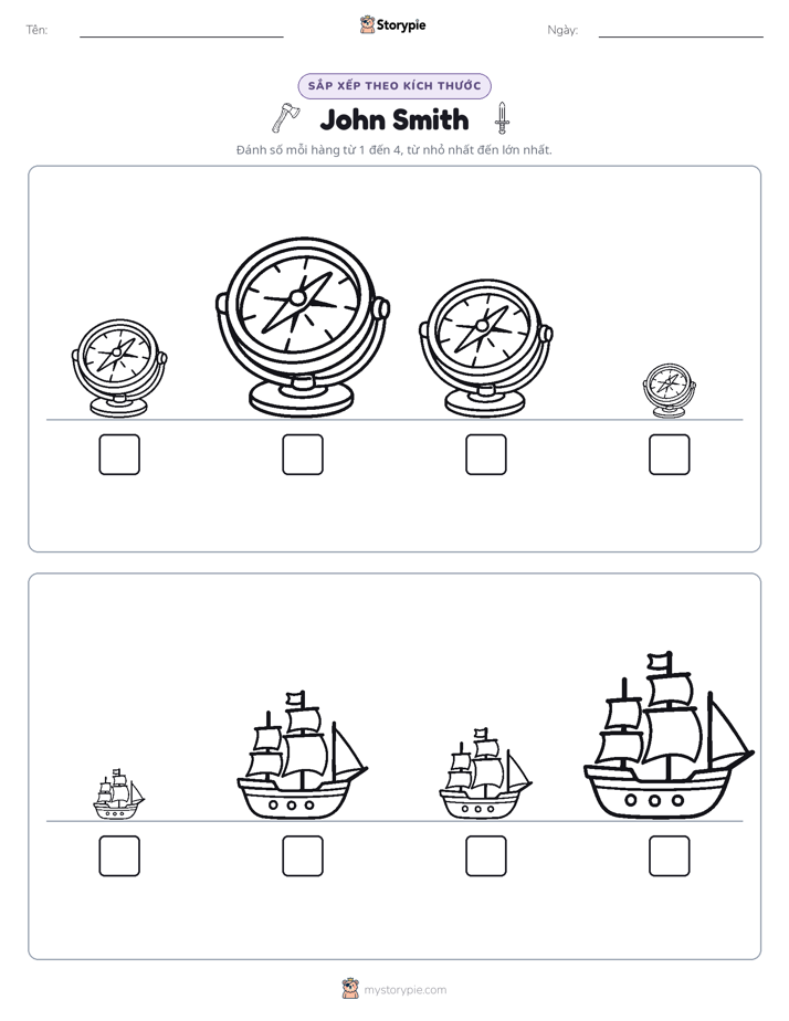 Thứ Tự Kích Thước