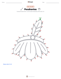 Pocahontas printable worksheet preview