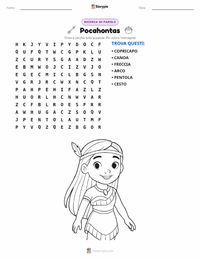 Anteprima della scheda stampabile di Pocahontas