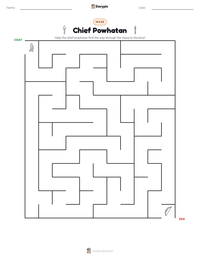 Chief Powhatan printable worksheet preview
