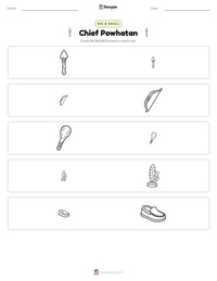 Chief Powhatan printable worksheet preview