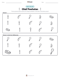 Chief Powhatan printable worksheet preview