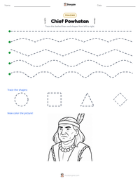 Chief Powhatan printable worksheet preview