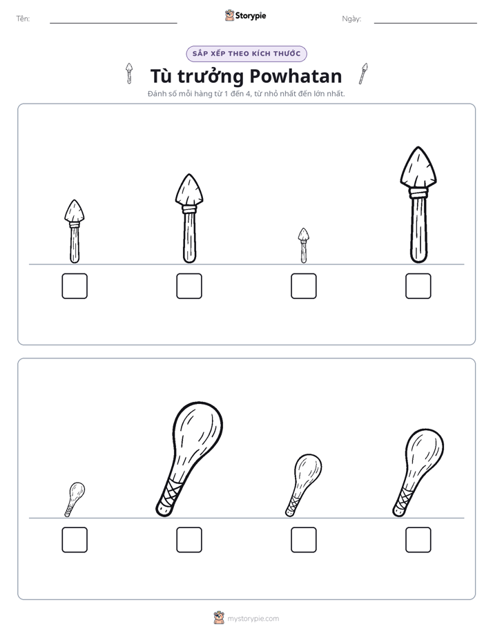 Thứ Tự Kích Thước
