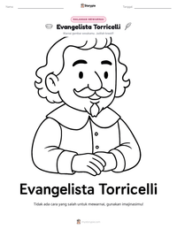 Prabaca lembar kerja cetak Evangelista Torricelli