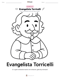 Evangelista Torricelli afdrukbare werkblad voorbeeld