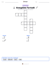 Evangelista Torricelli printable worksheet preview