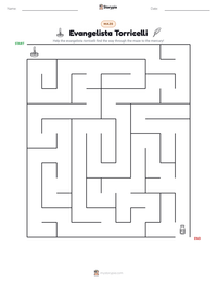 Evangelista Torricelli printable worksheet preview