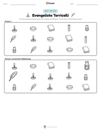Evangelista Torricelli printable worksheet preview