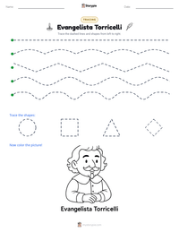 Evangelista Torricelli printable worksheet preview